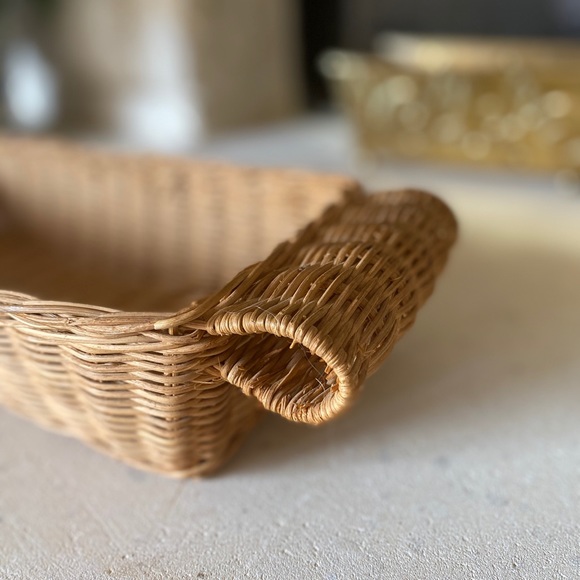 Long Basket Tray with Loop Handles - Picture 3 of 5